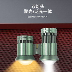 Lampe frontale Swt 12V à double LED, haute luminosité, batterie rechargeable, fixation réglable pour casque, utilisation en extérieur - Product Image 3
