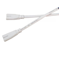 Câble d'alimentation VGA blanc T8 personnalisé en usine QUANWEI, connecteur femelle, faisceau de câbles électroniques en cuivre, prise pour lampe LED, AC 120V