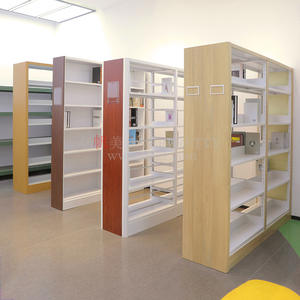 Meubles de bibliothèque, design moderne, étagères à livres en bois à 4 niveaux, présentoir à livres pour école, librairie et salle de lecture de bibliothèque - Product Image 3
