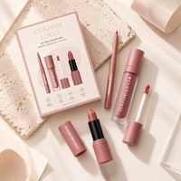 Coffret Cadeau Maquillage 3-en-1 Factory Lippenstift : Combo Lèvres Mat Pigmenté Longue Tenue, Rouge à Lèvres Mat & Crayon à Lèvres