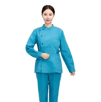 Tenue d'infirmière d'hôpital, blouses médicales unisexes en tissu sergé polyester/coton avec détection d'aiguilles pour hôpitaux et salons de beauté