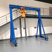 Pont roulant à roues en caoutchouc économique de 2 tonnes à double poutre avec palan électrique et télécommande pour machines