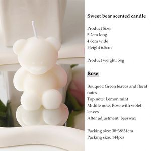 Wholesale Handmade Home Decoration Teddy <b>Bear</b> Candles in Multiple Colors <b>Cute</b> <b>Bear</b> Shaped Aromatherapy Candles - Product Image 6