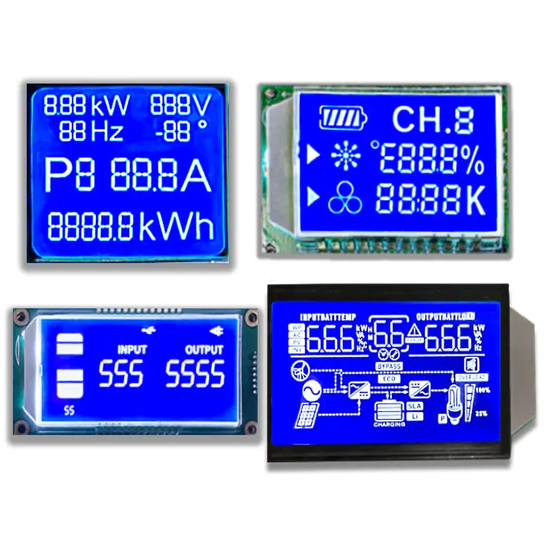 Pantalla LCD de código de segmento de fábrica Pantalla transparente de grado de alta calidad Pantalla LCD monocromática y a color