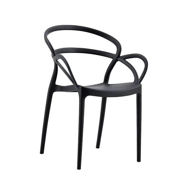 classic plastic chair stacking Factory Direct Selling Best Price Customized Armrest Stackable PP Plastic Chairs For Events