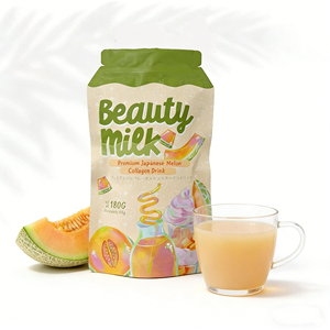 Nouveautés 2026 : Lait en poudre beauté visage saveur melon faible en sucre, boisson premium au collagène hydrolysé, acide hyaluronique et vitamine C - Product Image 3