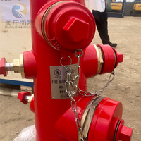 FIVALCO FM pour hydrant d'incendie à eau 6'' à corps humide en fonte ductile rouge, durable et portable pour la protection incendie des aéroports