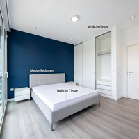 Services de construction d'architecture maison moderne française, maison contemporaine à deux étages avec garage, salon, chambre à coucher, 3D+