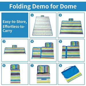 Coolwin Dampproof Portable Rectangular Picnic Mat with PVC &amp; Oxford Materials for Outdoor <strong>Camping</strong> Beach Travel Use - Product Image 6