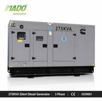 Groupe électrogène diesel silencieux 250 kVA 275 kVA avec moteur 6CTAA8.3-G9, générateur de 200 kW 220 kW 250 kW pour alimentation de secours