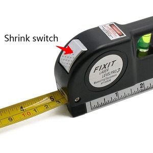 Niveau laser Fixit Pro3 avec ruban à mesurer de 2,5 m, niveau à bulle et pointeur laser pour la construction et le bricolage - Product Image 2