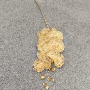 Hoa Vàng Nhân Tạo Nhựa Hoa Lan Vàng Cho Đám Cưới Giáng Sinh Trang Trí - Product Image 3