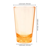 Ensemble de 6 gobelets en verre avec couleur pour la promotion, offre spéciale