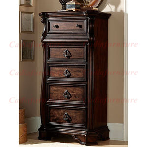 Meubles de chambre à coucher en bois sculpté américain de luxe, style classique, ensemble de chambre à coucher, lit king-size européen - Product Image 5