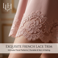 Chemise de nuit en coton lavé écologique pour femmes, sexy, avec dentelle, col en V, élégante, grande taille, respirante