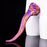 Vibrateur en silicone liquide super long en forme de tentacule de pieuvre, plug anal souple, 100% étanche, jouet sexuel pour adultes