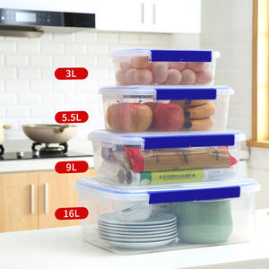 Contenedor de Almacenamiento de Alimentos Rectangular con Tapa de Clip, Apilable, para Preservar la Frescura, Uso en la Cocina, Gran Capacidad, Plástico de Grado Alimenticio - Product Image 3