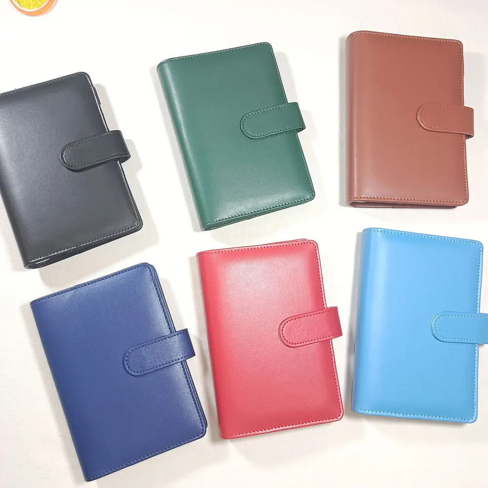 wholesale custom a5 a6 a7 pu leather money budget binder wallet cash planner envelopes macaroon budget binder