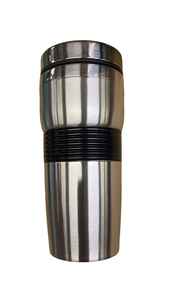 450ML Stainless Steel Vacuum Insulated Car Cup with Leather Sleeve Leak-Proof & Thermal Insulation for Non-Slip Hand Grip - Product Image 1