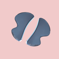 Outil IASTM en acier inoxydable, forme de lèvre, Gua Sha pour lifting du visage, grattoir de fascia en métal de qualité médicale, avec prise