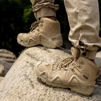 Bottes de randonnée mi-hautes personnalisables pour hommes et femmes, imperméables, style camping en plein air, antidérapantes, chaussures de montagne