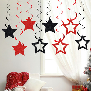 优雅的螺旋纸五角星漩涡悬挂装饰生日派对新颖的派对新奇的螺旋 - Product Image 1