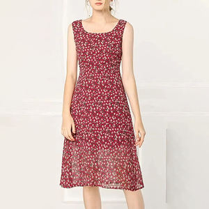 A-line <b>Cherry</b> Print elegant women's <b>dresses</b> Vintage Square Neck V-Back floral summer <b>dress</b> Y2K Digital casual women's <b>dresses</b> - Product Image 3