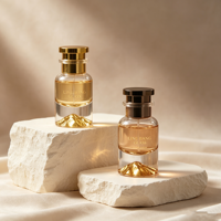 Flacon de parfum en verre minimaliste haut de gamme, élégant, à fond bombé et creux, avec pulvérisateur à pompe, 30ML 50ML 100ML, boîte d'emballage de luxe
