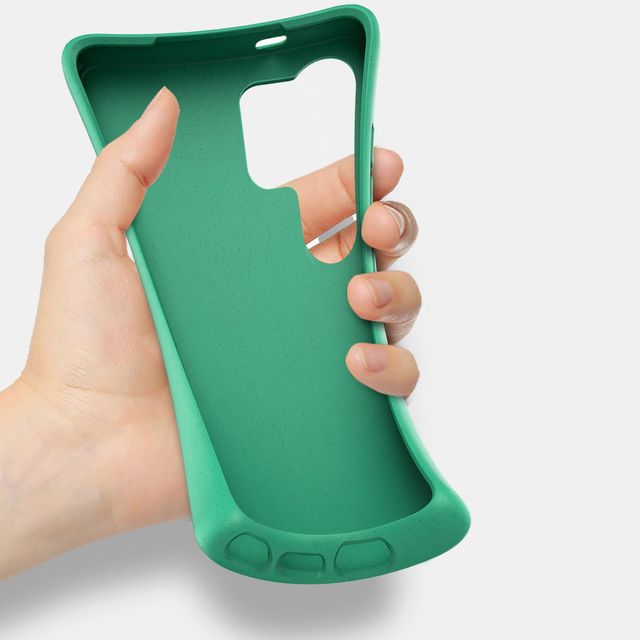 Wheat Straw Magnetic Phone Case for Samsung S24 Ultra Eco-friendly Soft TPU Matte Cover for Galaxy S25 S23 Plus S22 S21FE