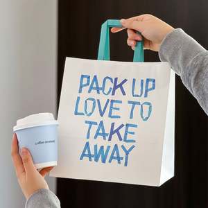 Bolsa de Papel Kraft Marrón con Asas para Comida para Llevar, Ecológica, Biodegradable, con Logotipo Personalizado, para Restaurantes y Servicios de Catering - Product Image 4