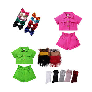Offre Spéciale bébé vêtements deux pièces fille ensembles impression personnalisée tissu confortable grande taille vêtements pour enfants - Product Image 1