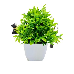 Planta Artificial Verde Bonsái de 20 cm de Altura, Simulación de Planta en Maceta para Decoración del Hogar - Product Image 5