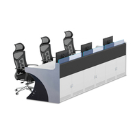 Console de surveillance et poste de travail en acier laminé à froid de 600 mm de large, durable, moderne et écologique, pour hôpitaux, centres commerciaux et supermarchés