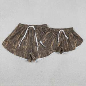 Pantalones Cortos de Yoga con Estampado de Camuflaje Marrón para Mujer Adulta, Venta al por Mayor de Boutique, SS0766 rts - Product Image 6