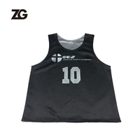 Maillot de crosse réversible personnalisé imprimé par sublimation en maille Pinnies hommes jeunes uniforme de crosse d'entraînement
