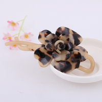 Pince à fleur torsadée en acétate de couleur Rose pour cheveux, 1 pièce, Clip banane, en coquille de tortue, de haute qualité, à la mode
