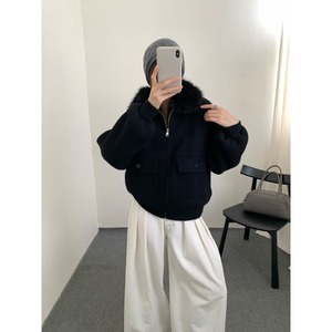 Nuovo <span class=keywords><strong>Cardigan</strong></span> Invernale 2026 da Donna, Colore Crema, con Zip, Collo a Pile e Tasche con Patta, Maglione Ampio Casual Chic, Nuovo Look - Product Image 5