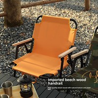 Chaise pliante portable d'extérieur avec accoudoirs pour le camping, la pêche, la plage, le pique-nique