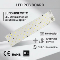 OEM ODM Personnalisé, carte LED SMD 3030 à 48 points, assemblage de PCB en aluminium 230x50mm SunshineOpto pour lentille LED
