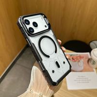 Étui de téléphone portable personnalisé en TPU+PC blindé, étanche, antichoc, avec charge magnétique sans fil, support magnétique pour iPhone