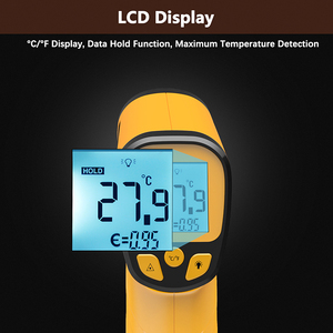 Termómetro Infrarrojo Industrial Digital de Mano con Pantalla LCD, Termómetro Infrarrojo Industrial sin Contacto - Product Image 4