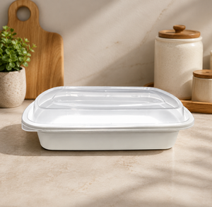 Bulk Disposable PP Plastic Food <b>Containers</b> with Lids, Microwave Safe Rectangular Bento Lunch Boxes for Catering Takeout - Product Image 1