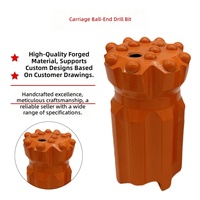 Foret de forage de roche Trolcar T38/T45/T38 à dents de colonne R38, retour facile, forgé, 300 kg, orange, garantie 3 mois, pour travaux de génie hydrologique et de terrassement