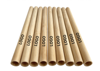 Pailles en bambou biodégradables écologiques personnalisées avec logo laser, jetables, 8 mm, 200 mm, pour la maison, les bars, les fêtes, le camping, les boissons