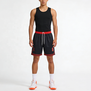 Shorts respirants décontractés de haute qualité en vente en gros Shorts d'été en maille de basket-ball imprimés personnalisés à séchage rapide pour hommes - Product Image 3