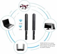 Antenne WiFi mâle RP-SMA 2.4GHz 5.8GHz double bande UFL à RP-SMA câble femelle en queue de cochon pour routeurs sans fil
