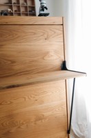 Lit Murphy en bois massif sur mesure avec bureau escamotable, lit mural double, fabriqué aux États-Unis, meubles gain de place pour petits appartements, OEM