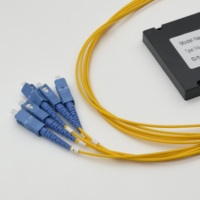 1x4 PLC Divisor óptico 1M ABS Caja con conector SC/UPC Caja Tipo Divisor de fibra
