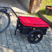 Remorque de camping pliable en acier inoxydable à 2 roues, remorquable, étanche, pour vélo, courses et extérieur, personnalisable OEM, réglable