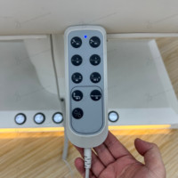 Table de massage électrique blanche de luxe, lit à 3 moteurs, lit pour cils, réglable, traitement cosmétique, lit de beauté médicale, ensemble